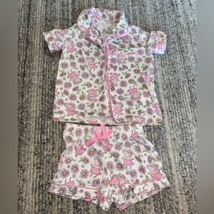 Peppa Pig Kids Pajama Set - Pink and White Floral